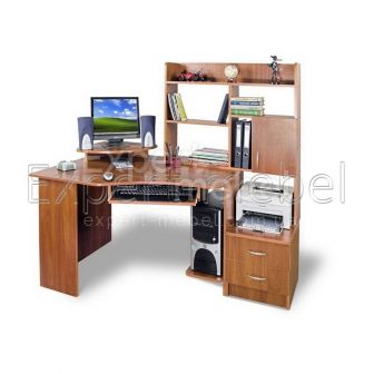 Компьютерный стол Эксклюзив - 2 белый матовый