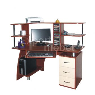Компьютерный стол Галатея Вишня оксфорд