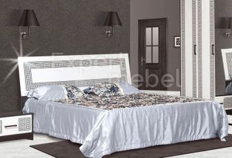 Кровать Бася новая (Олимпия) Белый лак