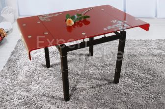 Обеденный стол Дамаск (раскладной) красный